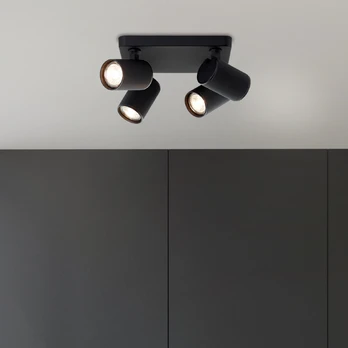 LED lubinis prožektorius Marty, 22 cm ilgio, smėlio juodos spalvos, 4