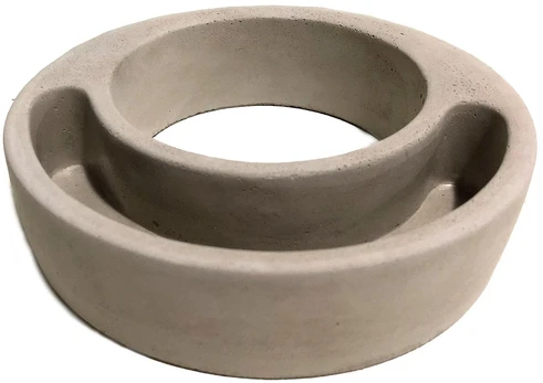 Pot&Deco Keraminis vazonas CHARLY, apvalus, pilkas, 25 x 6(A) cm