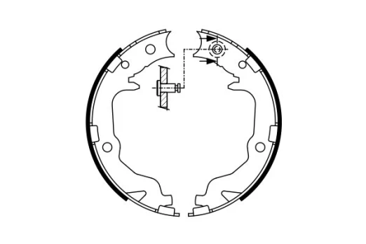BOSCH 0 986 487 766 Brake shoe set