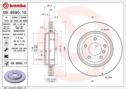 Stabdžių diskas BREMBO 09.9590.11 kaina