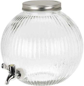 Okrągły dyspenser do wody, stiklinis, 5500 ml