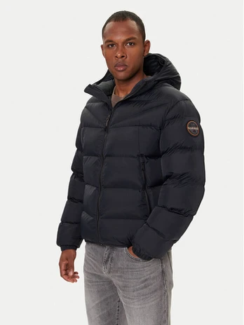 Napapijri Žieminė striukė A-Molveno NP0A88V2 Juoda Regular Fit