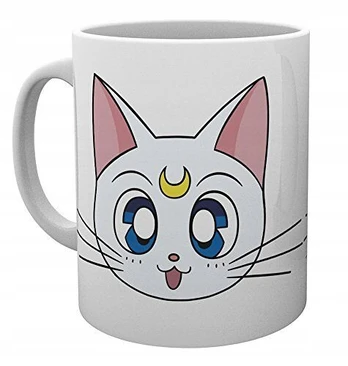 Sailor Moon puodelis 320 ml su Luna ir Artemis