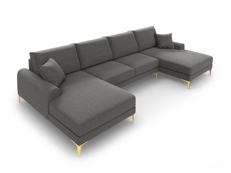 Minkštas kampas Mazzini Sofas Madara, tamsiai pilkas
