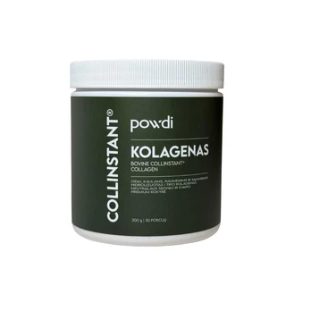 Powdi Premium kolagenas milteliai, 300g – kasdienis kolageno papildas odai, sąnariams ir raumenims, neutralus skonis