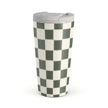 Retro Grid - Travel Mug, 500 ml / Flap