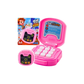 Lean Toys Tic Tac Toe Electronic Game 9 Modes Rožinė