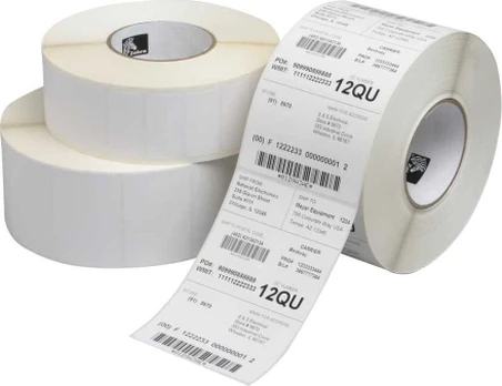 Zebra Label, Paper, 76x152mm; Thermal Transfer, Z-PERFORM 1000T, Uncoated, Permanent Adhesive, 76mm Core