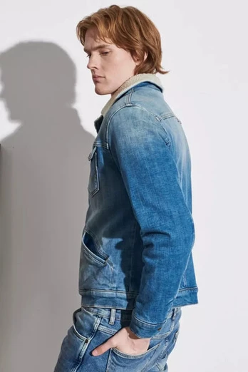 Vyriška džinsinė striukė, Wrangler 124MJ SHERPA