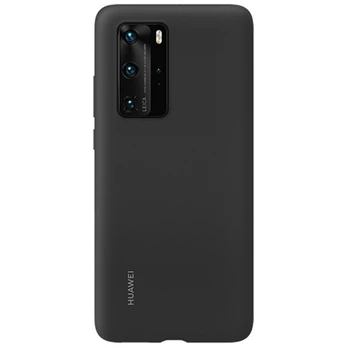 Back panel cover Huawei P40 Pro Silicone case Juodas