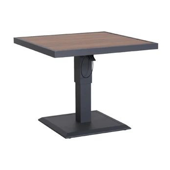 Table PARKER 90x90xH52-75cm, grey