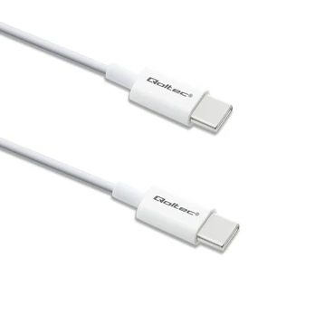 Kabelis Qoltec USB Type-C, USB Type C, 1.5 m, balta