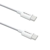 Kabelis Qoltec USB Type-C, USB Type C, 1.5 m, balta kaina