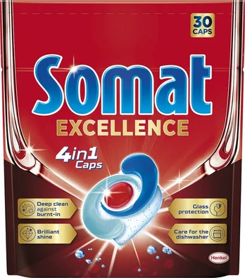 Indaplovių kapsulės SOMAT Excellence 4 in 1, 30 vnt.