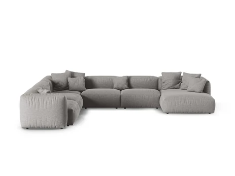 Modular Left Corner Sofa, "Martina", 6 Seats, 420x330x75, Light Grey