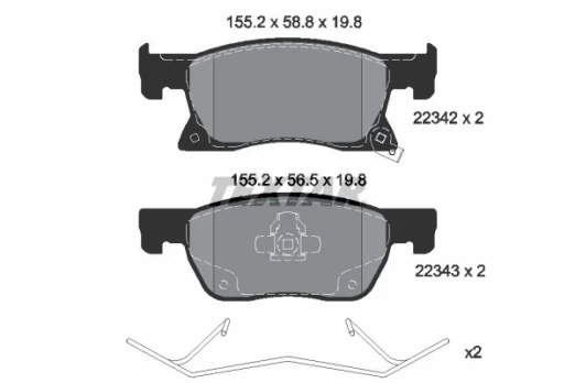 TEXTAR 2234201 Brake pad set