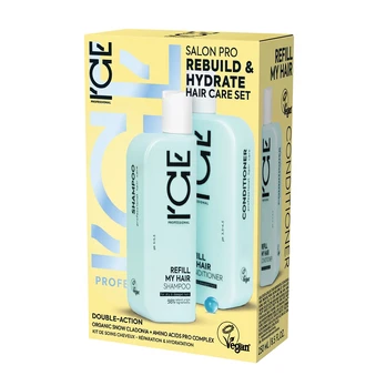 ICE PROFESSIONAL SALON PRO REBUILD & HYDRATE plaukų priežiūros priemonių rinkinys