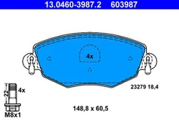 ATE 13.0460-3987.2 Brake pad set