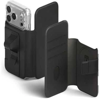 Ringke iPhone 17 Pro Case Folio Grip Wallet Magnetic Juodas