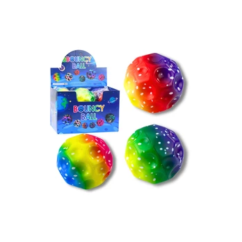 Lean Toys Ball with dimples for bouncing, kneading, colorful foam, 10 cm