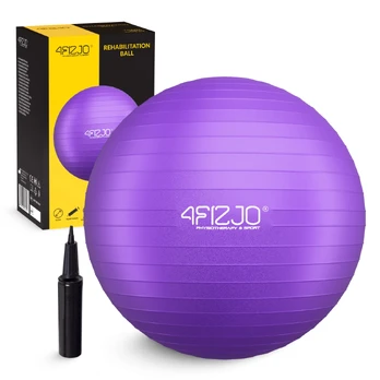 4Fizjo Pripučiamas gimnastikos kamuolys 75 cm violetinis
