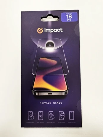 Ekrano apsauga - Impact iPhone 18 Pro Grūdintas Privatumo Stiklas