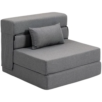 Grindų sofa Nemo, transformuojama, 80x80 cm, pilka