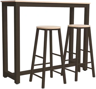 Bar set SANCIA oak/ruda