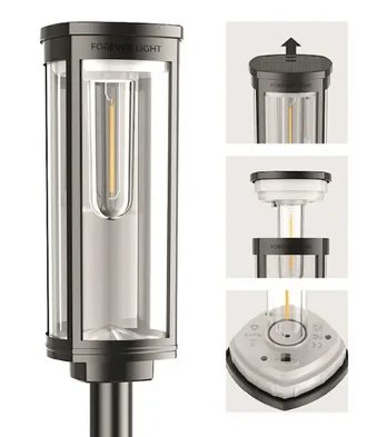 TelForceone SUNARI Solar Lamp LED FLS-97 CLASSIC Post 3000K 1000mAh Ni-MH Forever Light
