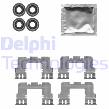 Priedų komplektas, diskinių stabdžių trinkelės DELPHI LX0617