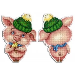 Winter Piggy SR-332 - Siuvinėjimo rinkinys