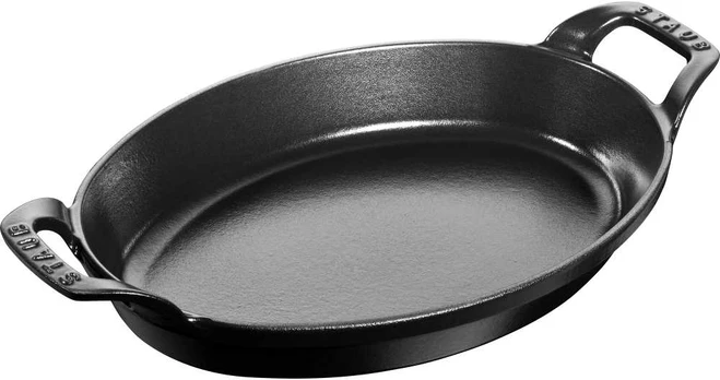 STAUB Owalne naczynie 28 x 20 cm, juoda