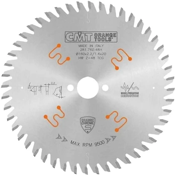 Universalus pjovimo diskas CMT 281; 160X2,2X20; Z48; 4°