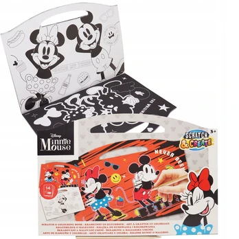 Disney Minnie Mouse spalvinimo ir išraižymo („scratch“) knygelė