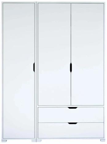 Spinta Kalune Design Duru, balta sp., 45 cm x 130 cm x 183 cm