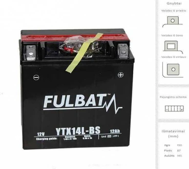 Fulbat Akumuliatorius 12 Ah 200 A EN 12V