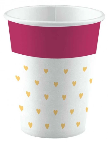 „Love Everyday“ popieriniai puodeliai, 8 vnt., po 250 ml