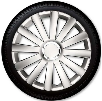 Usorteret 14" Spyder Pro sidabrinis hjulkapselsæt