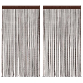 Virvelinės užuolaidos, 2vnt., 140x250cm, rudos spalvos