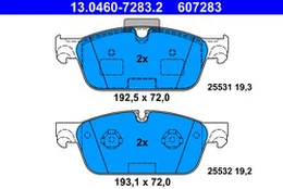 ATE 13.0460-7283.2 Brake pad set