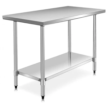 Bonideco Select Virtuvės darbo stalas 122x61x90cm., sidabrinės spalvos