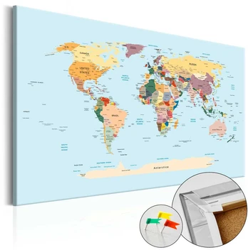 Artgeist Kamštinis paveikslas - Travel with Me [Cork Map]