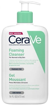 CeraVe - Cleansing Foaming Gel for Normal to Oily Skin (Foaming Cleanser) - 473 ml