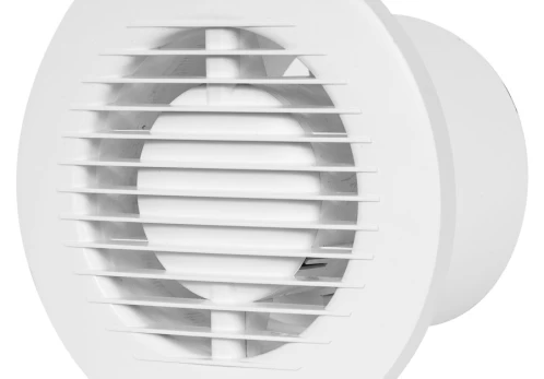 Ventiliatorius EUROPLAST E-EXTRA, buitinis, d100 mm su rutuliniu guoliu, su laikmačiu, EA100T