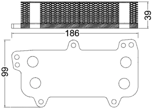 Alyvos radiatorius MAHLE CLC 187 000S
