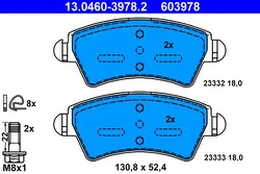 ATE 13.0460-3978.2 Brake pad set
