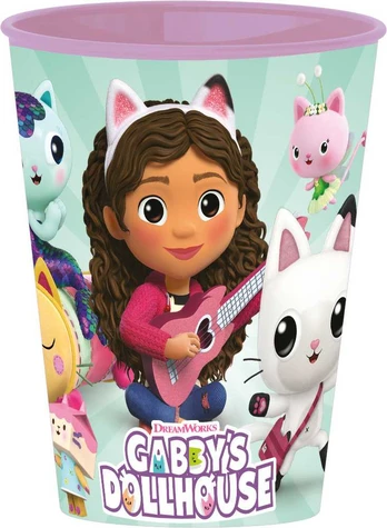Gabby's Dollhouse Kitty Magic plastikinis puodelis 260 ml