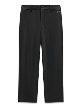 Guess Dirbtinės odos kelnės J6BB11 W3916 Juoda Regular Fit