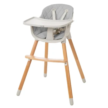ROBA maitinimo kėdutė 2in1 STYLE UP WOOD, Grey, 7575GA