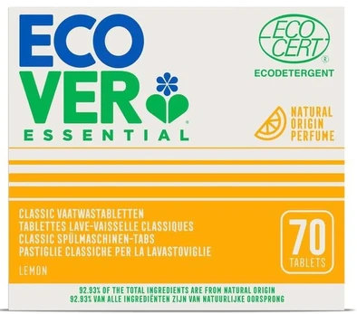 Indaplovių tabletės ECOVER ESSENTIAL, 70vnt.